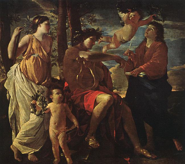 Nicolas Poussin The Inspiration of the Poet oil painting picture